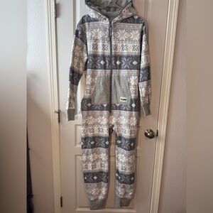 Tipsy Elves Hooded Union suit/Onsie/ Pajama size S unisex